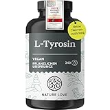 Veganes L-Tyrosin (240 Kapseln) - hochdosiert mit 1000 mg...