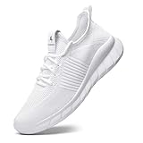 Kaopabolo Turnschuhe Damen Herren Leichtgewichts Atmungsaktiv Sportschuhe Sneaker Laufschuhe Trainers Walkingschuhe für Outdoor Fitness Sporthalle Weiß 41