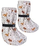 HECKBO Baby Regenfüßlinge mit Vlies-Futter - 3-18 Monate - Waldtiere - Wasserdicht mit Vlies Futter Outdoor Matsch-Schuhe für Babys & Kleinkinder matschüberzieher schuhe krabbelschuhe matschsocken