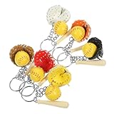 PartyKindom 6 Stück Baseball Schlüsselanhänger Pack Dekorative Softball Schlüsselringe für Sportliebhaber Perfektes für Geburtstage und für Rucksäcke und Taschen