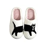 Hausschuhe Damen Herren Winter, 2024 Gefütterte, Memory Foam,Winter Wärme Pantoffeln Memory Foam Plüsch Slippers Unisex Rutschfest Puschen Schlappen Winterschuhe Hüttenschuhe Geschenke Für Familie