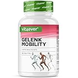vit4ever Gelenk Mobility - Hochdosiert mit 7 Inhaltsstoffen: Glucosamine + Chondrotin + MSM + Hyaluronsäure + Kollagen + Vitamin C - Ohne unerwünschte Zusätze (160 Tabletten)
