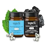 Natch Zahnpasta Tabletten 2er Set je 85 Tabs, Zahnputztabletten Day & Night Routine mit gesunder Formeln, natürliches Schäumen, vegan & plastikfreie Zahnpasta ohne Fluorid als Alternative