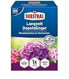 Substral Langzeit Depotdünger für Rhododendren & Hortensien, Himbeeren, Heidelbeeren, u.a., düngt 6 Monate, 1,5kg