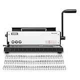 RAYSON Drahtbindemaschine, 34 Löcher, 120 Blatt Binden, Din A4, TD-1200