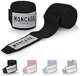 Moncada Fighting® [4m Boxbandagen mit Daumenschlaufe - Bandagen Boxen Halb elastische Boxing Gloves mit extra breitem Klettverschluss - Boxbandage Hand für Boxen, MMA, Kickboxen - Box Bandage Sport