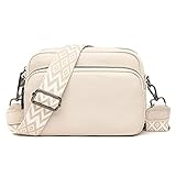 TIAASTAP Damen Handy Umhängetasche Echtes Leder Crossbody Bag Damen Handytasche zum Umhängen, Umhängetasche Damen Klein Moderne Taschen mit Breitem Schultergurt u 3 fächern