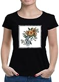 TShirt-People Skeleton Flower T-Shirt Damen M Schwarz