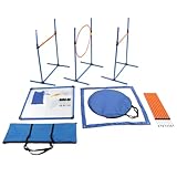 Hundeagilitätstrainingsausrüstung zusammenklappbarer Tunnel -Sprungringstangen Hindernis Kit Yard Outdoor Outdoor