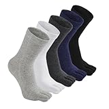 MIRKUZI Herrensocken 5 Paar Herren-Zehensocken, Herren-Zehensocken, Baumwolle, Herren-Zehensocken, Sport-Laufzehen