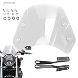 Motorrad Windschutzscheibe,Windschutz für Motorräder - Aerodynamische Konsole Verlängerung Scheinwerfer Insektenschutz Regenschutz Langstreckenfahrt Touring Cruiser