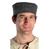 HEMAD Mittelalter Kappe Wollfilz gefüttert Modell:...
