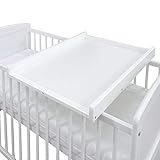 Baby Delux Wickelbrett Wickelaufsatz Wickelplatte für Babybetten 140x70 und 120x60 weiß