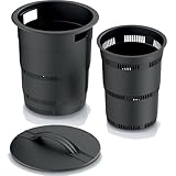 Prosperplast unterirdischer Gartenkomposter mit Belüftungslöchern | aus robustem Kunststoff | Komposteimer zur Herstellung von Dünger | Schwarz | 11 Liter | 25 x 53 cm