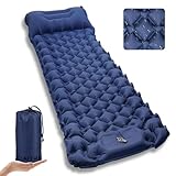 Kiaitre Isomatte Selbstaufblasend, 9CM Ultraleichte Aufblasbare Luftmatratze mit Campingkissen, Tragbare Kompakte Camping Matratze Luft Isomatte für Wandern, Rucksackreisen und Wanderreisen