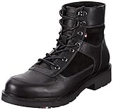 Tommy Hilfiger Herren RWB Hilfiger WARM Mix LACE Boot Mittelhohe Stiefel, Schwarz (Black), 45 EU
