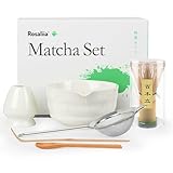Rosaliia Matcha-Schneebesen-Set – Japanisches Matcha-Tee-Set für den Haushalt für Teeliebhaber (White)