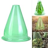 Generisch Pflanzenhut,Pflanzenschutzhaube,Tomatenhaube,Frostschutz Pflanzen,12Pcs klare Pflanzenabdeckungen für Pflanze schützen Birdproof Pflanze Hut klare Pflanzenkleidung für Schnecke Vogel