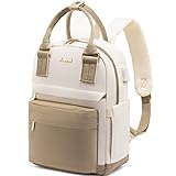 LOVEVOOK Rucksack Damen Klein, Wasserdicht Cityrucksack Handtasche 2 in 1 mit USB Ladeanschluss, Mini Tasche Daypack Backpack Women Elegant für Freizeit Schule Reisen Arbeit, Khaki Beige