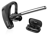 Conambo K10C Headset Bluetooth V5.2,CVC8.0 und ENC Noise Cancelling Bluetooth Headset mit Mikrofon,16 Std Sprechzeit Freisprechanlage Bluetooth Ohr mit Stummschalttaste für Handy/Autofahrer/Business