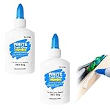 Bastelkleber,2pcs Flüssigkleber Bastelkleber,Weißer Bastelklebers,Bastelleim Kleber für Kinder,White Craft Glue,Bastelklebers für Verschiedene Materialilien,für Textil,Holz,Filz,Papier