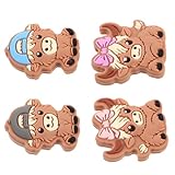 Hemobllo 4 Stück Silikon Stricknadelspitzenschutz in Yak Form Maschenstopper für Pullover Stricknadeln Selbstgemacht Handarbeiten Cartoon Nadelkappen für Vielseitiges Strickzubehör