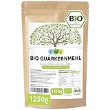 EWL Naturprodukte Bio Guarkernmehl 1250g XXL Vorteilspack Guar Gum Bio Guarkern Mehl aus kontrolliertem Anbau Guarkernmehl E412 Glutenfrei Bindemittel Verdickungsmittel 1250g