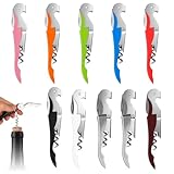 10 Stück Kellnermesser, 3-in-1 Weinöffner Set, Flaschenöffner, Bieröffner, Korkenzieher Edelstahl Kellnermesser Profi Folienschneider Set für Sommeliers, Kellner, Barkeeper