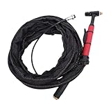 Oytrui WIG-Schweißbrenner, Luftgekühlt, Argon-Lichtbogenschweißpistole, Silikonkautschukschlauch, 3 Meter Länge, Mutteranschluss