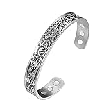 Jeracol Magnetische Heilungsarmbänder aus Kupfer für Damen und Herren, Magnetfeldtherapie-Armband für Arthritis Karpaltunnel-Schmerzlinderung mit 6 Magneten, einstellbare Größe