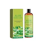 100ML Aloe Vera Gel,Feuchtigkeitsspendend,Beruhigende und Pflegende,Feuchtigkeitscreme,After Sun Pflege,Ideal für Trockene,Beanspruchte Haut & Sonnenbrand,Aloe Vera Gel für Gesicht,Haare und Körper