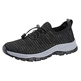 Barfuß-Sneaker für Herren, atmungsaktiv, Netzstoff, verstellbare Schnürschuhe, Outdoor-Wanderschuhe, Tracing-Schuh mit Fußgewölbeunterstützung, sportlicher Schuh mit Anti-Rutsch-Sohlen, Schwarz , 39 1