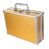VICASKY Aluminium Werkzeugkoffer mit Verstärkten Ecken Tragbare Aktentasche Multifunktionale Aufbewahrungsbox für Werkzeuge und Instrumente Sicher und Langlebig