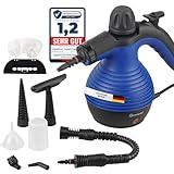 Sommertal Dampfreiniger Handgerät SC350 – Kompakter Hand-Dampfreiniger für alles – Polstermöbel, Fliesen, Böden, uvm – Steam Cleaner mit 350 ml Tank, 110°C Dampf, 3 Bar Druck