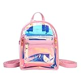 GLEAVI Strahlender Mädchenrucksack Pink Kreativer Freizeit Rucksack aus Langlebigem Material Praktische Aufbewahrungstasche mit Reißverschluss für Reisen und Shopping