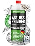 Rohrreiniger Abflussreiniger „Haarfrei“ (1L) – Profi Rohrfrei flüssig und Drain Cleaner EXTRA STARK – Abflussfrei gegen übel Abfluss Verstopfung durch Haare und Organisches – Made in DE…