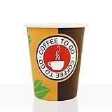 Unbekannt Coffee to go Becher aus Hartpapier 0,2l, 1000Stk, Pappbecher, Kaffeebecher to go