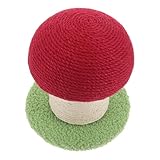 Beaupretty Rotes Pilz kratzmöbel mit Sisal für Katzen Interaktiver Kratzbaum und Kletterspielzeug Multifunktionaler Kratzposten für Gesunde Krallenpflege Niedliches Design für Kleine