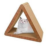Kratzbrett Für Hauskatzen | Kratzmatte Für Innenbereich Dreieckig - Abnehmbarer Spielgefährte Für Bewegung Und Alle Rassen