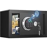 Tiskgg Safe Tresor Feuerfest für Zuhause, mit feuerfester Tasche, Digitaler Tresor mit Herausnehmbares Regal und Alarmanlage (18L)