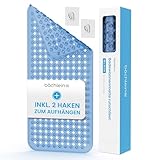 Bächlein PVC Badewannenmatte Transparent Blau – Antirutsch Einlage 88x40 cm mit Haken zum Aufhängen, rutschfest & Schimmelresistent, BPA- & Latexfrei, Maschinenwaschbar