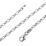Avesano Ankerkette 925 Silber für Damen Damenkette Silberkette ohne Anhänger für Frauen in 925er Sterlingsilber Weitankerkette Breite 2,7 mm | Länge 60 cm | 101032-060