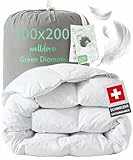 Welldora Komfort Bettdecke 200x200 | 100% Extraweiche Federn...