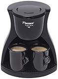 Bestron Duo-Kaffeemaschine inkl. 2 Tassen, Für gemahlenen Filterkaffee, 450 Watt, Schwarz