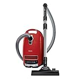 Miele Complete C3 Powerline – Bodenstaubsauger mit Beutel, Power Efficiency Motor, Universal-Bodendüse und großem Aktionsradius – Mangorot