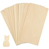 CHEUKYIU 12 Stücke 100 x 200 x 1.5 mm Balsa Holz Platten Unfertige Sperrholz Balsaholz Sperrholzplatten Holzausschnitte für DIY-Malerei Holzbastelprojekte Mini Haus Modell Laserprojekte