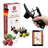 TABADOR Kirschentkerner & Olivenentkerner | Ergonomischer Kirschkernentferner für schnelles & sauberes Arbeiten | Kirschentsteiner, Entkerner Lebensmittelecht, spülmaschinenfest, platzsparend