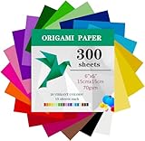 TYOREW Origami-Papier, 300 Blatt, 15 x 15 cm, doppelseitig,...