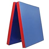Grevinga® klappbare Turnmatte - versch. Farben & Größen - RG: 22 kg/m³ (200 x 100 x 8 cm, Blau - Rot)