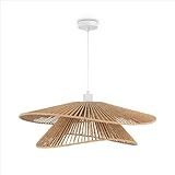 Paco Home LED Pendellampe Wohnzimmer Pendelleuchte Esszimmer Hängeleuchte Küche Lampenschirm Papier Deko Boho Style E27, Farbe:Weiß, Leuchtenart___Farbe:Typ 4